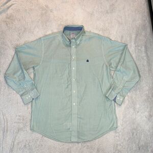 Brooks Brothers Button Long Sleeve Shirt Mens M Stripes Supima Cotton Non-Iron